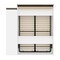 Bestar Orion Queen Murphy Bed with Narrow Shelving Unit (85W), White & Walnut Grey 116880-000017 - alternate 4